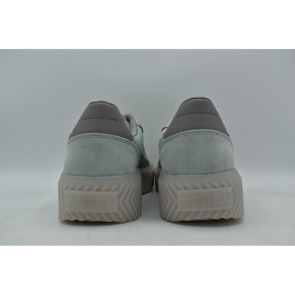 Sorel ONA Ave T-Toe Sneaker Womens 7.5 Cool Green Chrome Grey New Platform Suede - Picture 5 of 12